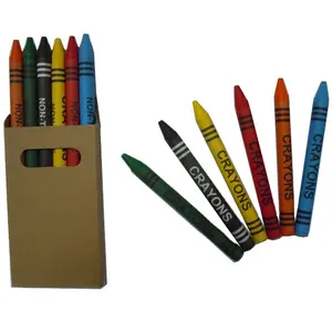 6 Farben Crayon Drawing Pen Mehrfarbiger ungiftiger Custom Crayon School und Office Multi Color Crayon
