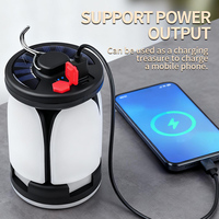 Lanterne de camping solaire LED rechargeable par USB, lampe de tente étanche IP44 pour jardin extérieur, lampe d'urgence portable longue durée