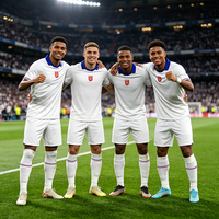 2026 Neues Französisches Blau-Weißes Fußballtrikot im Vintage-Stil, Fußball-Jersey, Maillot De Foot mit Individuellem Namen und Nummer für Fans und Spiele