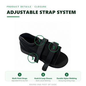 Bota Ortopédica Postoperatoria para Adultos con Cierre <span class=keywords><strong>de</strong></span> Gancho y Bucle, Acolchado <span class=keywords><strong>de</strong></span> Espuma y Punta Redonda, para Fijación y Rehabilitación <span class=keywords><strong>de</strong></span> Esguinces <span class=keywords><strong>de</strong></span> <span class=keywords><strong>Pie</strong></span> - Product Image 2