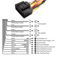 Wiring Harness 16 Pin Connector Plug Car Android Head Unit Cable Adapter for Toyota Corolla Camry RAV4 Hilux Land Cruiser Yaris