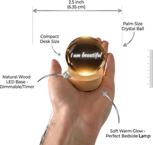Lámpara <span class=keywords><strong>de</strong></span> Noche LED con Bola <span class=keywords><strong>de</strong></span> Cristal, Esfera <span class=keywords><strong>de</strong></span> Vidrio con Frases <span class=keywords><strong>de</strong></span> Afirmación, Lámpara <span class=keywords><strong>de</strong></span> Escritorio Motivacional, Decoración con Mensaje Inspirador, Regalo - Product Image 4