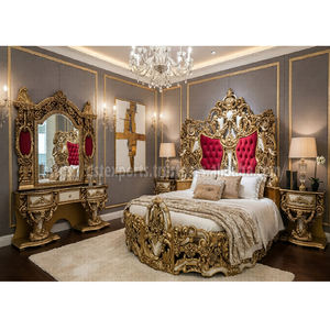 Victorian Palace Handcrafted Bed <b>Dresser</b> Customized Teak <b>Wood</b> Traditional Style 5+ Drawers California King Foldable Factory Sale - Product Image 1