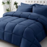 Couettes Bohèmes Premium Solides avec Rembourrage Anti-Bactérien – Indispensable pour l'Automne/Hiver – Ensemble Couette Bleu Marine pour la Maison et les Mariages