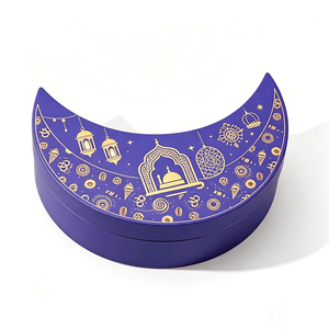 Coffret cadeau islamique en forme de lune, emballage papier spécial, fait main, pour l'Aïd, coffret cadeau musulman pour le Ramadan - Product Image 2