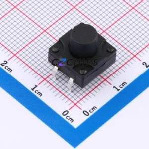 TSW12111-105B511BA Tactile Switch Through hole-4P,11.7x11.5mm Switch Single Pole Single Throw Round Button 2.8N 11.7mm - Product Image 1