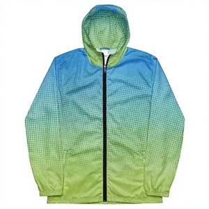 Chaqueta Unisex con Cuello Mao en Color Degradado, de Secado Rápido, Transpirable e Impermeable, de Nailon/Poliéster, Informal, de Invierno, con Cierre de Cremallera - Product Image 1