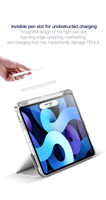 Étui intelligent à trois volets de style professionnel pour tablette Huawei MatePad Pro 11 W09/W11, extérieur en PU anti-traces de doigts, transparent et anti-déformation