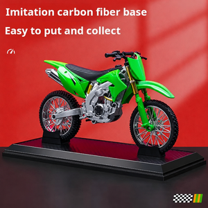 Modelo de Motocross a Escala 1/10 de Aleación Fundida a Presión con Dirección en la Rueda Delantera, Suspensión Delantera y Trasera, y Sonido Realista - Product Image 4
