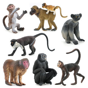 Nuovi Modelli di Simulazione di Animali Selvatici Transfrontalieri in PVC: Scimmia Lemur, Scimmia Bonobo, Orangutan, Scimmia Ragno, Macaco, Babuano, Scimmia a Coda Lunga - Product Image 2