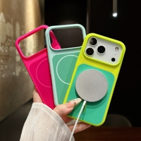 Coque en silicone liquide couleur bonbon souple en TPU pour iPhone Air 17 16 15 14 13 Pro Max, compatible charge sans fil, magnétique, antichoc, finition mate