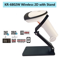 Lecteur de codes-barres sans fil 2D 2.4G KEFAR, lecteur de codes-barres portable avec câble USB filaire, lecteur de codes QR PDF417