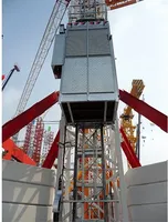 Mini-grue de chantier SC50G avec boîte de vitesses 0-36m/m, élévateur de marchandises à crémaillère et pignon pour chantier de construction en hauteur 100m