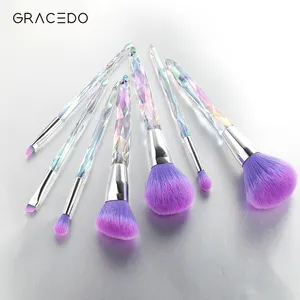 供应商Gracedo Bing水晶手柄7支紫绿钻石化妆刷套装