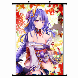 60*90cm 40*60cm 34 modèles japon bonne qualité <span class=keywords><strong>Genshin</strong></span> <span class=keywords><strong>Impact</strong></span> peintures suspendus tissu affiche mur défilement affiche - Product Image 6