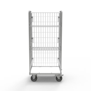 L850xd650xh1745mm लॉन्ड्री रोल केज बहुआयामी ढहने योग्य अलमारियों के दरवाजे गोदाम लॉजिस्टिक ट्रॉली कार्गो और भंडारण उपकरण - Product Image 5