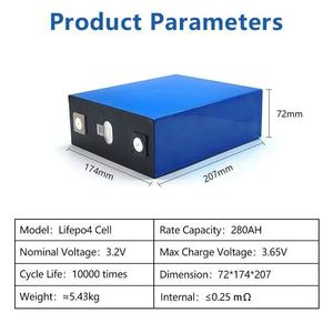 Prismatische Batterie 3,2V280Ah LiFePO4 280Ah Lithium-Ionen-Batteriezelle Hithium Echte Kapazität LiFePO4 3,2 V 280Ah - Product Image 2