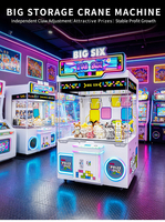 OEM Leon BIG SIX Machine de grue d'arcade à 6 griffes indépendantes, écran matriciel, certifiée CE pour l'industrie du divertissement mondial