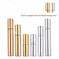 Bouteilles de parfum personnalisées de luxe, 5ml, 10ml, 15ml, avec galvanoplastie vide, en or et en argent, flacon d'essence, petits récipients en verre, vente