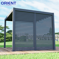Pergola bioclimatique électrique moderne en aluminium à lames orientables pour jardin, 3x3, 3x4, 4x4, 6x4 m, fabrication OEM, en vente