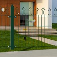 Panneaux de clôture décoratifs à double fil de 1162mm enduits de poudre verte de haute qualité