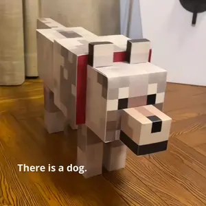 Modèle de chien loup en <span class=keywords><strong>origami</strong></span> 3D Play Idol, jouet en papier ordinaire, simulation de film, matériau ABS, militaire, avec Frozen - Product Image 1