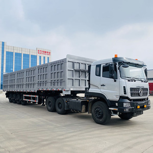 Semi-<span class=keywords><strong>remorque</strong></span> à benne basculante latérale à 4 essieux, capacité de charge de 100 tonnes, pour le transport de marchandises en vrac - Product Image 3