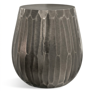 Metallic Charm Modern Metal Coffee <b>Table</b> <b>With</b> Round Top Industrial Design Handmade Living Room Furniture - Product Image 1