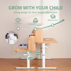 Thiết kế mới nhất bằng gỗ Ergonomic trẻ em đọc bảng với kệ sách đồ nội thất nhà Chiều cao có thể điều chỉnh nghiên cứu bàn cho trẻ em - Product Image 5