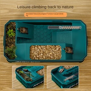 Terrarium Amphibien Spacieux de Haute Qualité en Plastique Écologique Durable Réutilisable pour Reptiles avec Zones Séparées pour Petits Animaux - Product Image 4