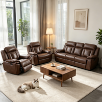 Ensemble de canapés inclinables modernes 3-2-1 en tissu pour salon, fauteuils inclinables de haute qualité et causeuse inclinable