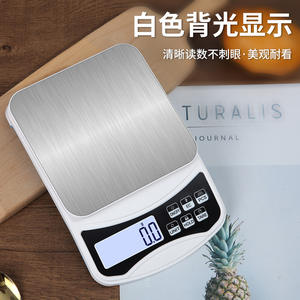 Báscula de cocina digital Cx598, báscula de precisión de 0,1 g, capacidad de 10 kg, plataforma metálica, báscula para cocinar y hornear en casa - Product Image 1