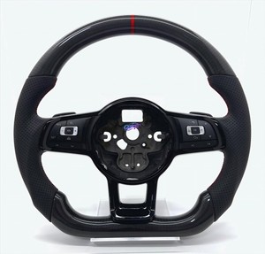 Volant de voiture pour Volkswagen <span class=keywords><strong>CC</strong></span> MAGOTAN VW Golf 6 Golf 7 R MK6 MK7 MK7.5 Polo Tiguan Passat GTl Volant en cuir - Product Image 5