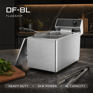 8L Large Capacity Electric Fryer Machine 3KW High <b>Power</b> Countertop Deep Fryer Stainless Steel Single Tank for Commercial Kitchen - Product Image 4