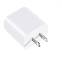 Chargeur mural rapide 20W à double port PD3.0 avec ports USB Type-C, ignifuge, pour montre connectée, écouteurs et téléphone portable