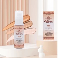 Vente en gros maquillage complet fond de teint collagène Plus collagène Compact puissance avec vitamine C E SPF35 ++