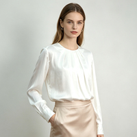 Blouse en soie directement de l'usine, vente en gros de vêtements pour femmes, service OEM, emballage personnalisé, fournisseur de logo de marque, export en gros