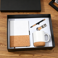 Regalos Corporativos para Ejecutivos, Set de Papelería, Cuaderno con Bolígrafo, Caja de Regalo Ejecutiva de Lujo, Set de Regalo de Oficina Personalizado de Madera para Hombre