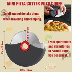 Vente en gros usine : Mini roulette à pizza personnalisable avec logo, lame de sécurité 304 et protège-lame, pour cadeaux d'entreprise - Product Image 4