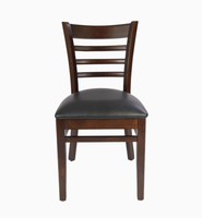 Meubles de restaurant Pieds en bois Chaises de salle à manger Échantillon gratuit Vente en gros Bon marché Échelle classique Dos Design Hêtre Bois naturel massif