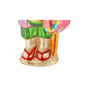 Haute qualité réveillon du nouvel an décoration d'arbre de noël ornements en verre fabricant père noël coup plage moule noël - Product Image 4