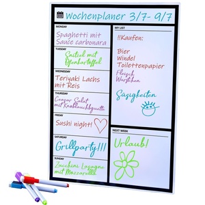 Planificateur hebdomadaire magnétique personnalisé Tableau effaçable à sec pour réfrigérateur Tableau de menu hebdomadaire pour le dîner Tableau de menu magnétique pour la cuisine Planificateur de menu magnétique - Product Image 2