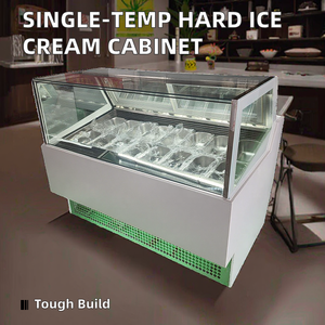 Solution de stockage fraîche d'air de vitrine de crème glacée dure réfrigérée à température unique commerciale pour la crème glacée congelée - Product Image 2