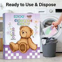 Feuilles anti-décoloration Teddy Island pour la lessive, en tissu non-tissé écologique, protège-couleurs, vente en gros