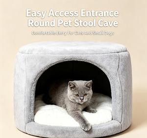 Muebles para el hogar compartidos entre humanos y mascotas, cama otomana decorativa con cueva oculta para gatos, para sala de estar y dormitorio - Product Image 1