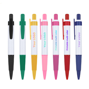 Custom Logo Printed Plastic Click Ballpoint Pen Wholesale Bulk Office School Supplies
