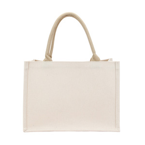 Bolsa de lona personalizada CCH, bolsa de compras de algodón y lino para publicidad, portátil y reutilizable. - Product Image 3