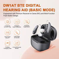 Aide auditive numérique BTE JINGHAO OTC, vente en gros d'usine, réduction de bruit à 4 canaux, rechargeable par USB