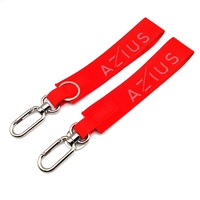 Porte-clés en tissu haute résistance personnalisé avec logo YYX, cordon court en jacquard, mousqueton, cordon de poignet