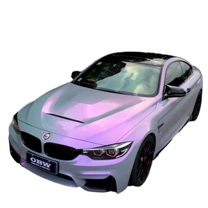 Autocollants pour carrosserie de voiture Aiks PET Shiny Pearl Gray to Purple Vinyls Glossy Metal Color Changing 7.5mil Thickness - Product Image 1